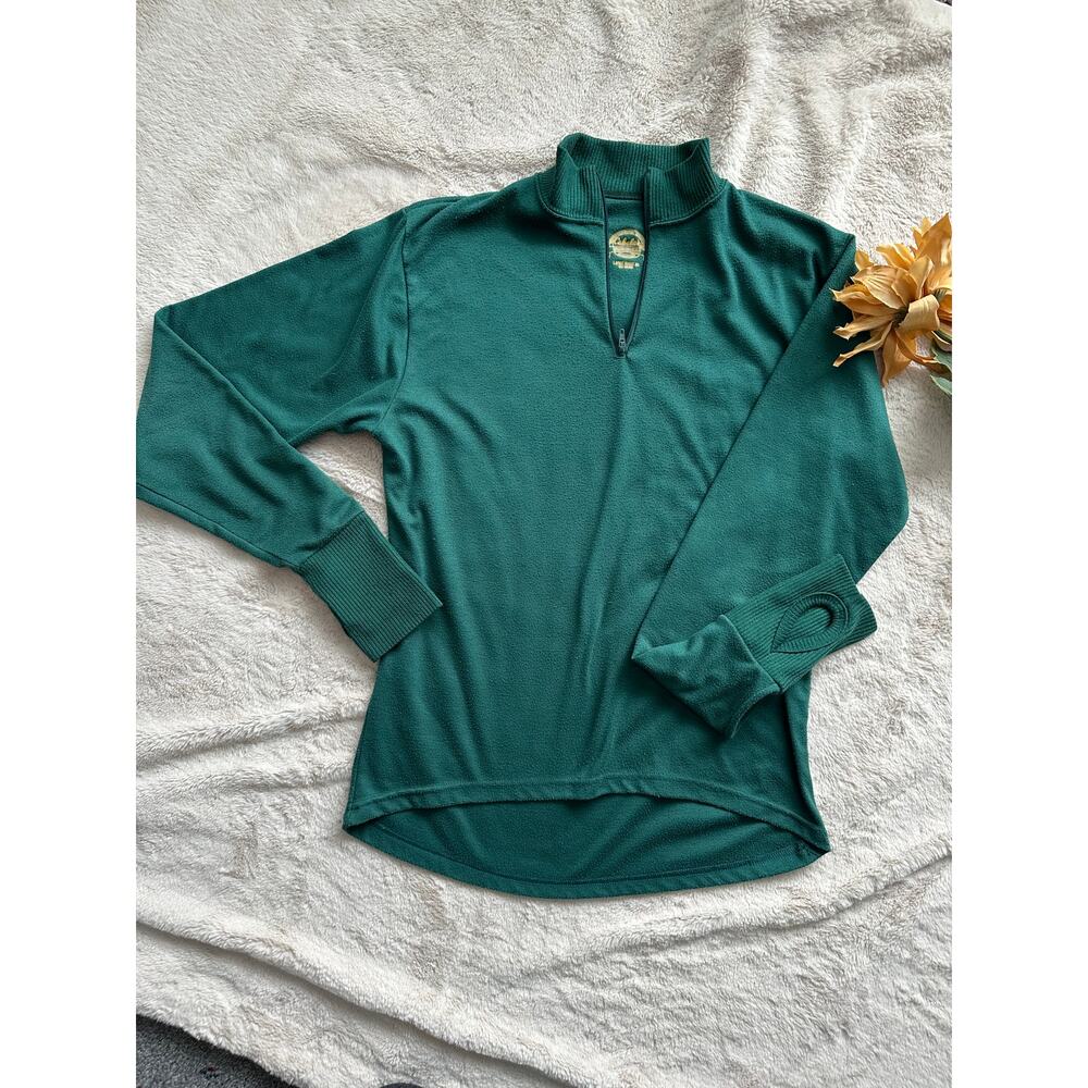 Vintahge Cabela's 1/4 Zip Crew Neck long underware shirt Size Large